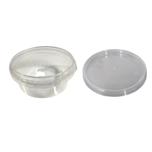 Thrance Synthetic Round Container and Lid Clear 200ML