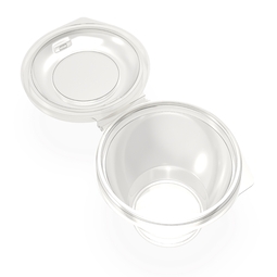 Faerch Contour Round Bowl With Hinged Lid Clear