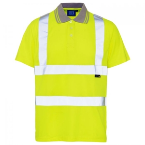 High Visibility Short Sleeve Polo Yellow