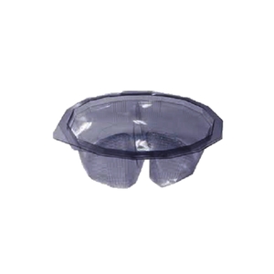 2 Compartment Hinged Lid Salad Bowl Clear 750CC